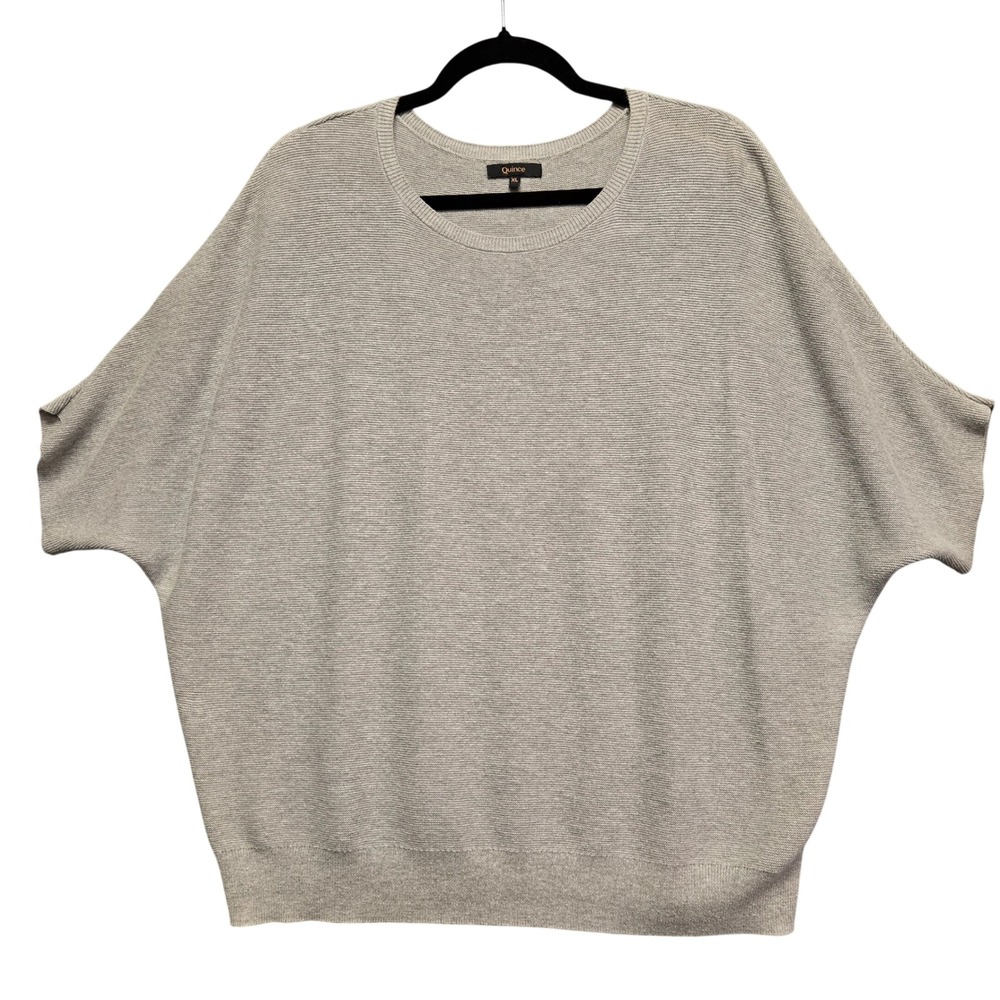 Quince Women's Scoop Neck Dolman Sweater in Light Gray